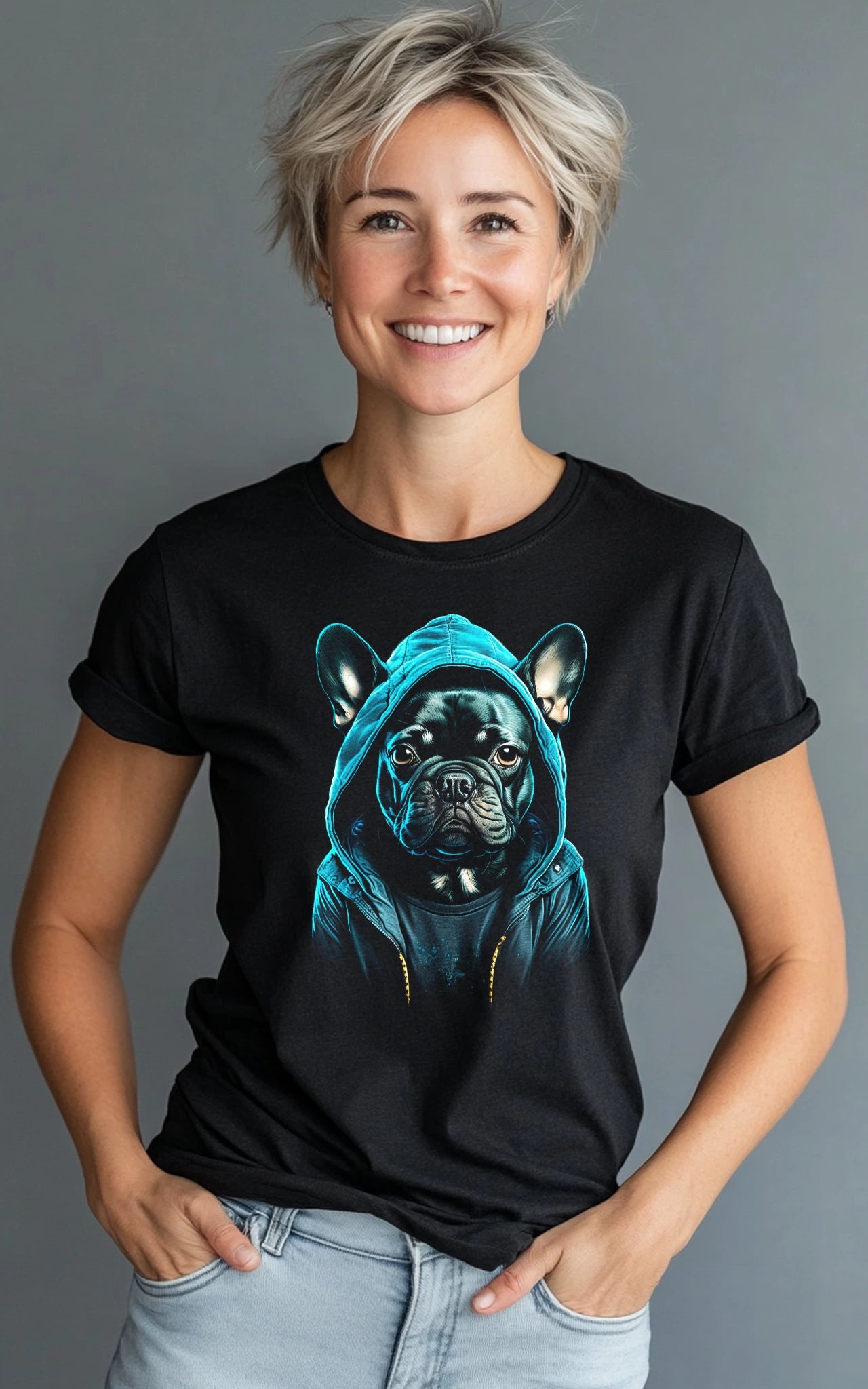 Französische Bulldogge T-Shirt Motiv für Hundeliebhaber