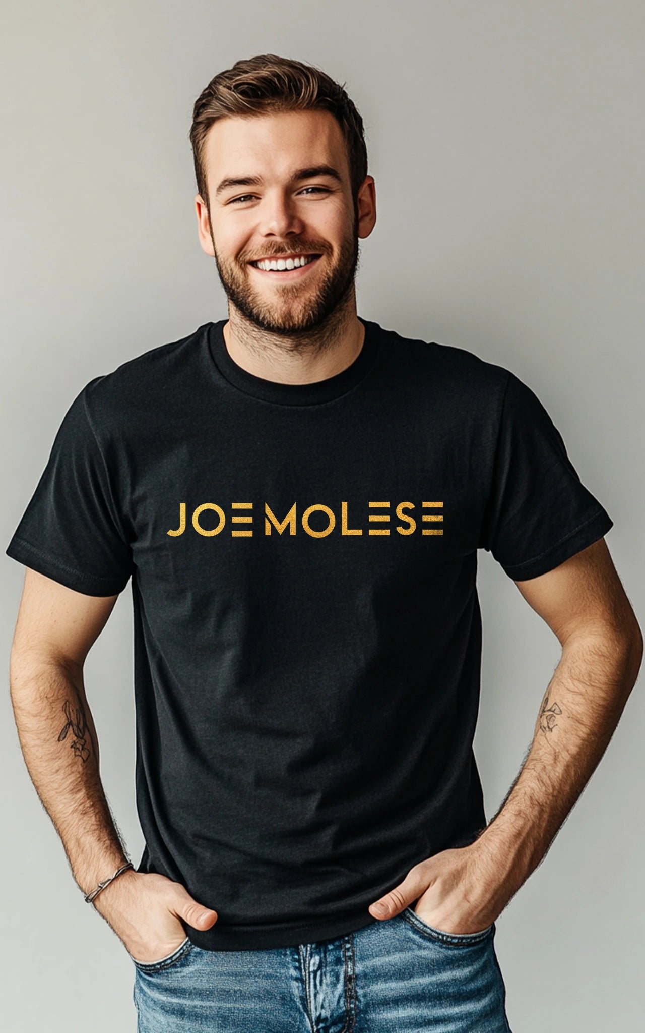 black joe molese basic logo tee schwarz