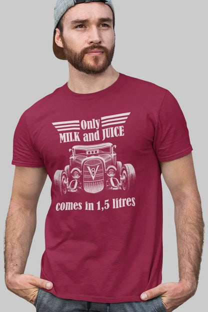 Us Car V8 Hot Rod Herren T-Shirt burgunderrot