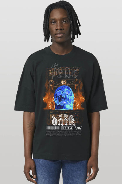 Fear of the dark Oversized Streetwear T-Shirt schwarz