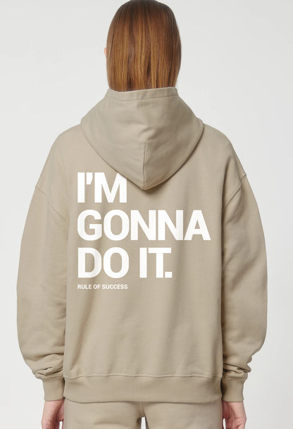 Unisex Premium Hoodie für Macher I'm gonna do it Rule of success Beige