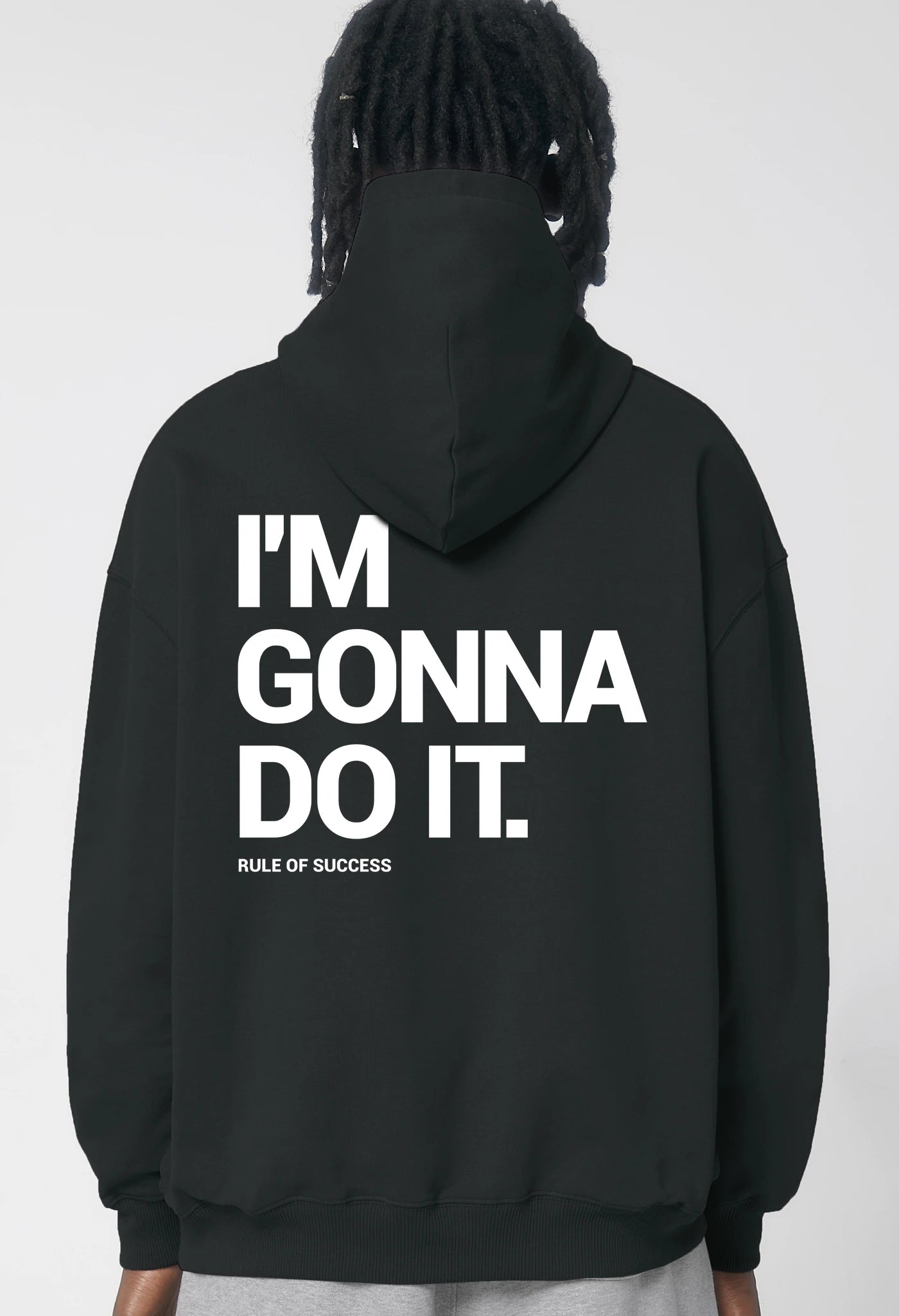 Schwarzer Unisex Hoodie für Macher I'm gonna do it Rule of success